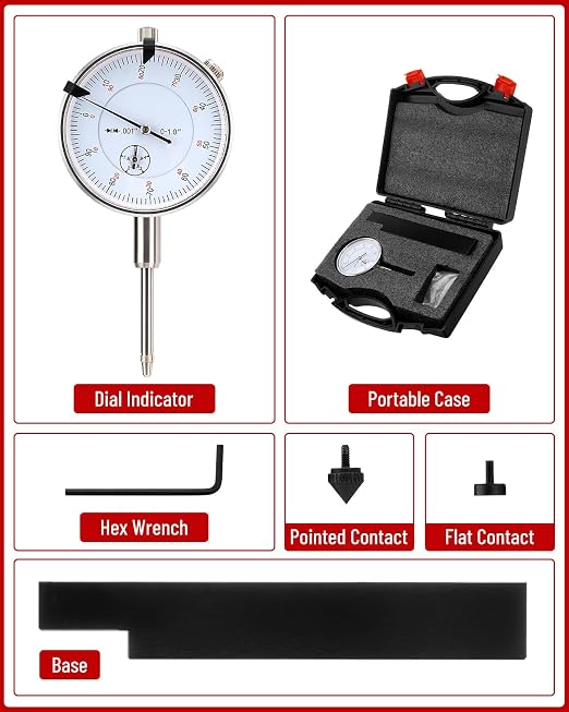 Cylinder Bore Gauge - Sleeve Height and Counter Bore Gauge | 0-1.00" Range | 0.001" Precision | Professional Engine Sleeve Height Indicator Universal for All Diesel