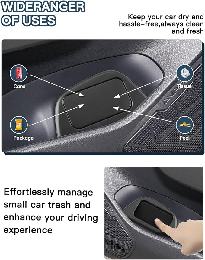 2025 2026 RAV4 Trash Can for 2026 Toyota RAV4 Accessories,Portable Mini Car Trash Bin with Lid for Storage and Organizer Car Door Garbage Can Compatible with 2019-2022 2023 2024 2025 2026 Toyota RAV4