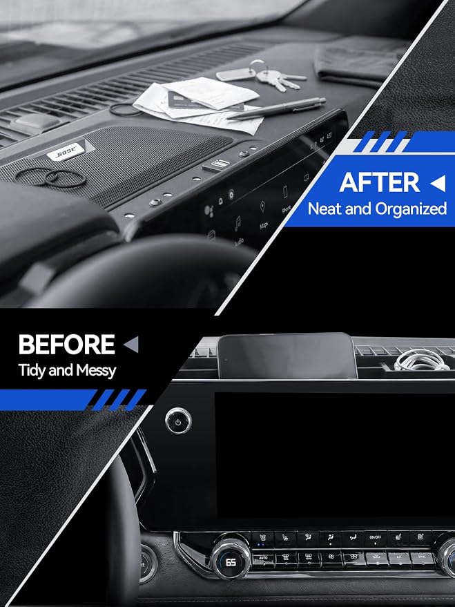 for Colorado Dashboard Console Organizer 2023 2024 2025 2026 Chevy Colorado& GMC Canyon Accessories Behind Screen Organizer Storage Box Console Dash Tray with Phone Holder