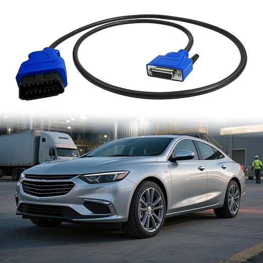 493113 OBD2 Cable Adapter 16 Pin Fit for Nexiq USB Link 2 & Nexiq USB Link 3 Fits for J1962 Vehicles Ford GM Dodge Volvo Mack Isuzu Hino ETC Replacement for 493113
