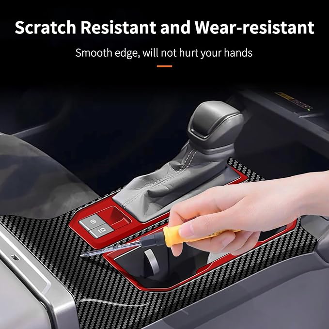 Console Gear Shift Panel Cover Trim Protective Frame Compatible with Toyota RAV4 XLE Premium/LE/SE/XSE/Limited 2026+, Center Console Gear Shift Panel for RAV4 2026, ABS Carbon Fiber Gear Shift Frame