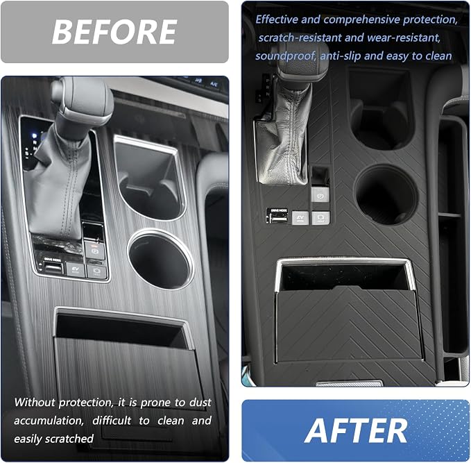 Center Console Silicone Pad for Toyota Sienna 2021-2026