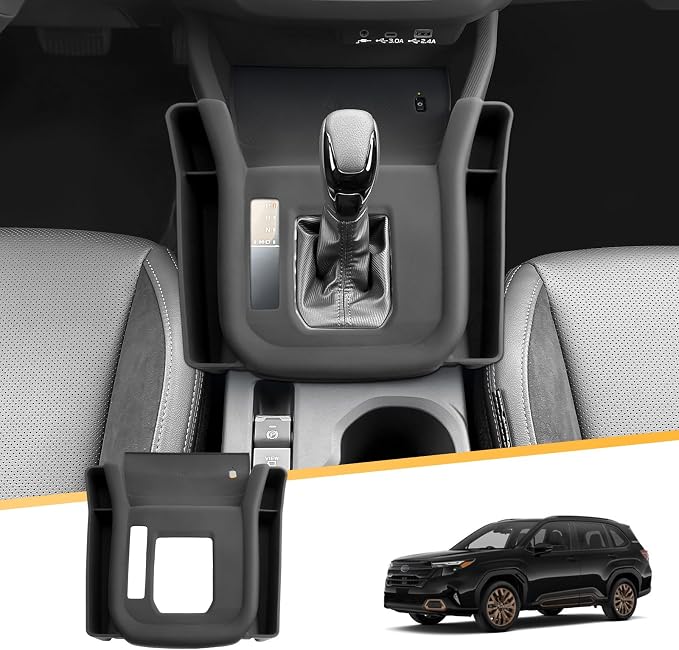 LFOTPP 2025 Forester Center Console Organizer - for 2025 Subaru Forester(Premium/Sport/Limited/Touring)-Gear Shift Cover Silicone Tray for 2025 Forester Accessories (Not for Base & Wildness)