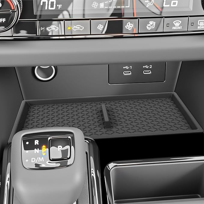 SKTU for 2026 Nissan Pathfinder Wireless Charging Mat 2026+ Pathfinder SV Wireless Charging Pad Nissan Pathfinder 2026 Accessories Rubber Non-Slip Console Mat (Only for Pathfinder SV)
