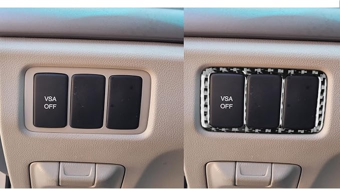 Black Soft Carbon Fiber car Interior Headlight Switch 1/Piece Decorative Sticker Suitable for Acura TSX 09-14 Carbon Fiber car Interior