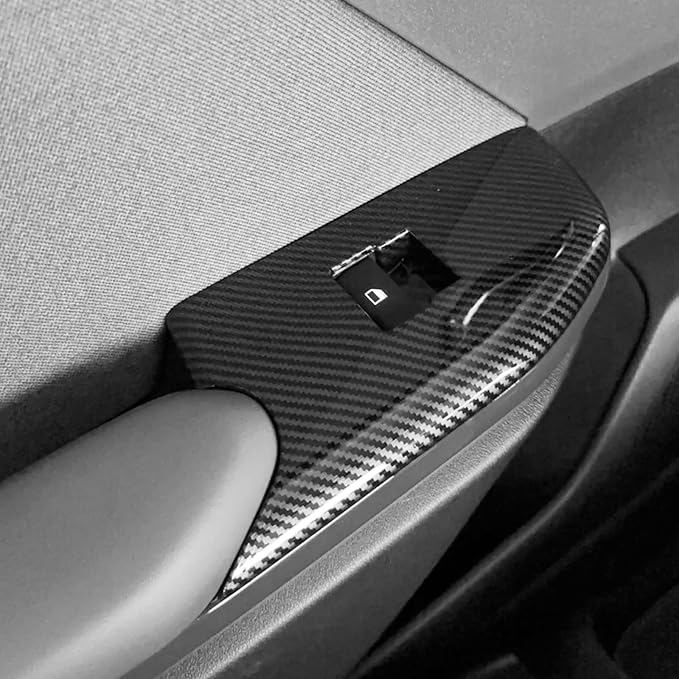 4PCS Door Lock Switch Covers Trim Compatible with Kia K4 2025-2026 Accessories (Carbon Fiber Pattern)