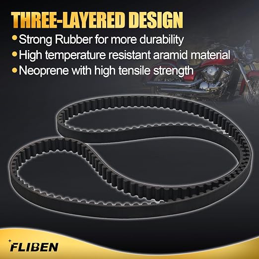 59011-0062 Chain Drive Belt Compatible with Kawasaki Vulcan 900 2006-2023,#59011-0021, 59011-0013,590110013, 590110021, 590110062