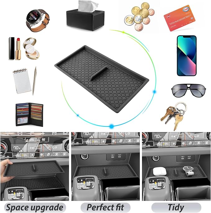 SKTU for 2026 Nissan Pathfinder Wireless Charging Mat 2026+ Pathfinder SV Wireless Charging Pad Nissan Pathfinder 2026 Accessories Rubber Non-Slip Console Mat (Only for Pathfinder SV)