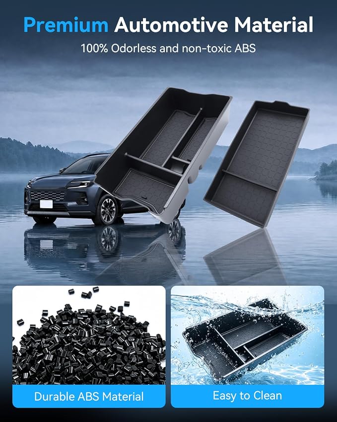 (5PCS) 2026 R AV4 Center Console Organizer for 2026 Toyota RAV4 (6th Gen) Armrest Storage Box & Center Console Cup Holder & Wireless Charging Pad & Shifter Front Mats 2026 R AV4 Interior Accessories