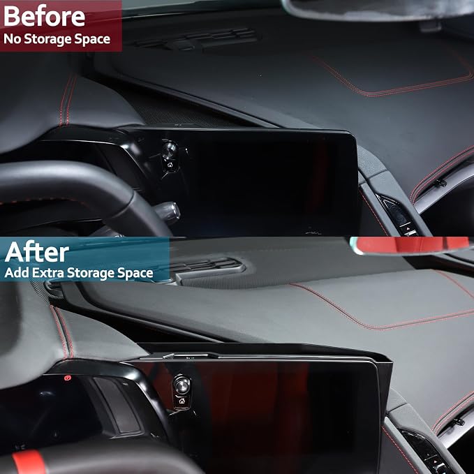 Dash Tray Center Console Dash Storage Tray Fit for Corvette C8 Stingray 2020 2021 2022 2023-2025, Insert Organizer Brings Well-Organized Storage Space, Console Dashboard Organizer, Holds a U.S. Patent
