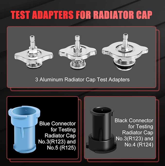 JIFETOR Cooling System Vacuum Purge Radiator Coolant Refill Tool Kit Universal Automotive Water Tank Pneumatic Vacuum Antifreeze Change Filler Set with Adapter Case Hose for Car SUV Truck