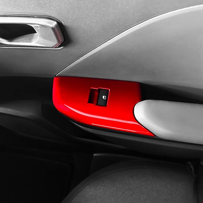 YOUTOOCAR Door Lock Switch Covers Compatible with Kia K4 2025 Accessories (Red)