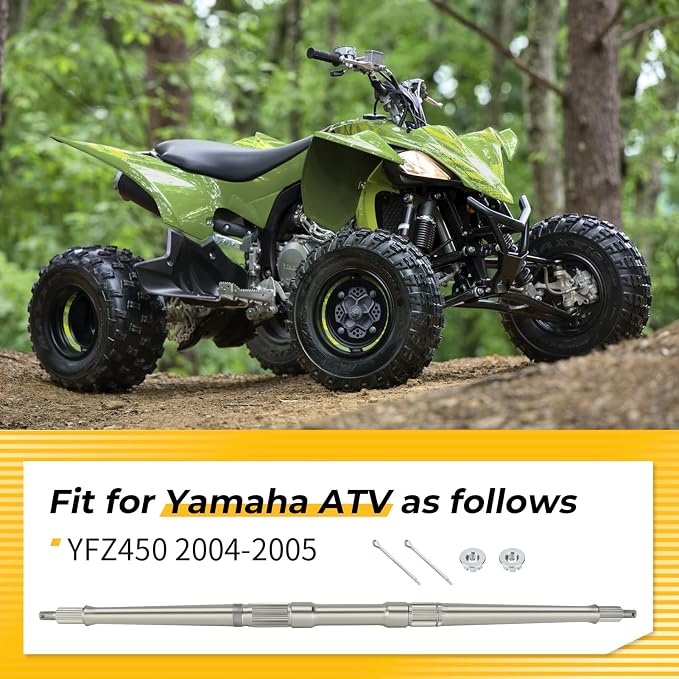 M MATI Rear Axle Shaft with Nut for Yamaha YFZ450 2004-2005 5TG-25381-00-00 90171-14037-00
