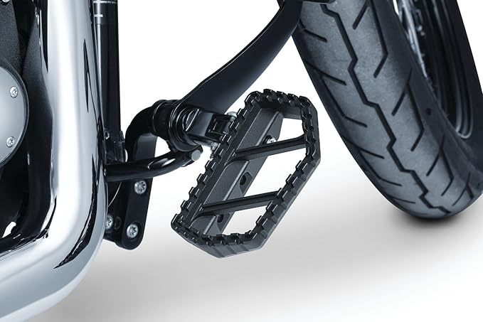 Kuryakyn 3597 Motorcycle Foot Control Component: Riot Mini Board Floorboards Without Adapters, Satin Black, 1 Pair
