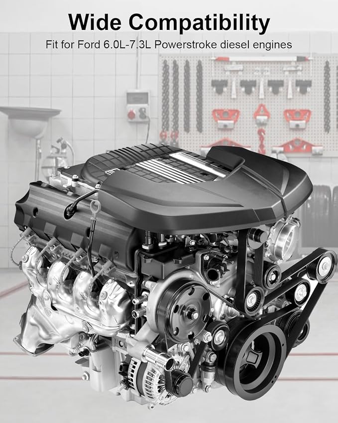 High Pressure Oil System IPR Air Test Tool Special Kit Fits for Ford Powerstroke 6.0l-7.3l Diesel, w/ 6.0L & 7.3L High Pressure Oil System & IPR Valve & Air Test Fitting, Gauge Air Meter