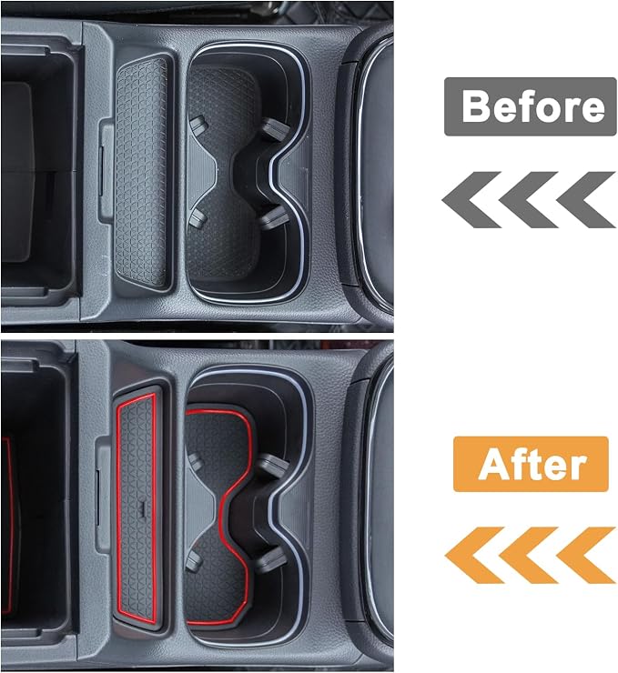 PIMCAR Compatible with 2023 2024 2025 2026 Honda CRV 3PCS Center Console Organizer and CR-V Cup Holder Mat, Door Slot Pad, Coaster Trim, Non-Slip Dust Interior, Custom Rubber Decoration Insert