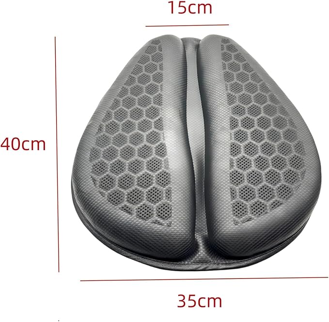 Motorcycle Gel Seat Cushion - 3D Honeycomb Shock-Absorbing Breathable Seat Cover - Waterproof & Sunscreen Bike Seat Pad