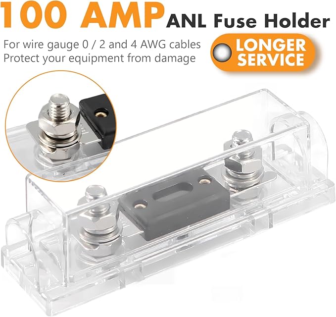 4 Gauge Wire All-in-One Kit | with ANL Fuse, Wire Loom, Lugs, Heat Shrink | Complete Power & Ground Cable for Car Audio, Solar, RV & Marine Applications
