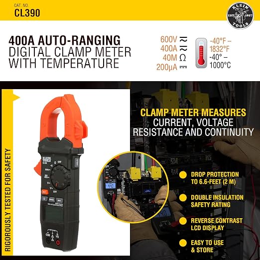 Klein Tools Digital Clamp Meter Bundle with Line Splitter