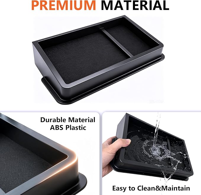 12.9-Inch Behind Screen Center Console Organizer Tray For 2026 Toyota RAV4 Hybrid (XSE/Limited)&Plug-in Hybrid (XSE/GR SPORT) ABS Material, 6th Gen RAV4 Hybrid&PHEV Accessories