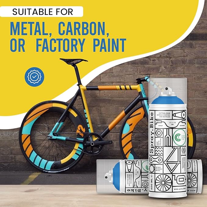 Spray.Bike Spray Paint | Designed Mainly for Bicycles | Multi-Use Acrylic Spray Paint for Metal, Plastic | High Coverage Bike Paint, 400ml, Bomber