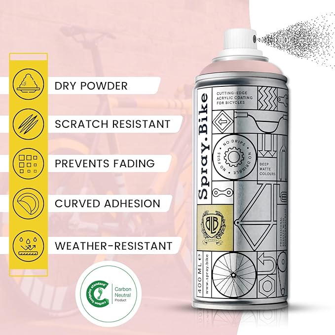 Spray.Bike Spray Paint | Designed Mainly for Bicycles | Multi-Use Acrylic Spray Paint for Metal, Plastic | High Coverage Bike Paint, 400ml, Riviera