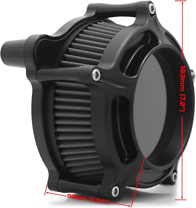 For harley davidson air cleaner filter sportster Touring street glide road king electra Dyna Softail motorcycle air intake (Black- Gray filter, D-For M8 Touring/Softail 2018-UP)