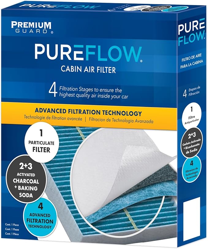 PureFlow Cabin Air Filter PC5532X | Fits 2006-2009 BMW 750Li, 750i, 2002-2005 745Li, 745i, 2004-2017 Rolls-Royce Phantom, 2003-2008 BMW 760Li, 2007-2008 Alpina B7, 2004-2006 760i