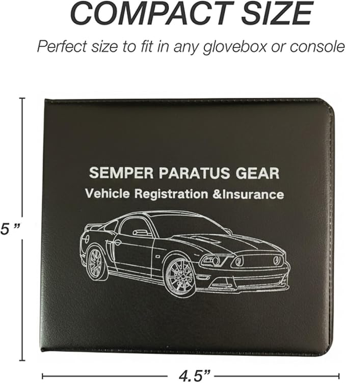 Semper Paratus Gear Car Accessory Bundle – Two Dashboard Phone Mounts & Two Vehicle Registration Holders – Anti-Slip HUD Cell Phone Clip with Vehicle Registration Document Organizer – 4-Pack Set
