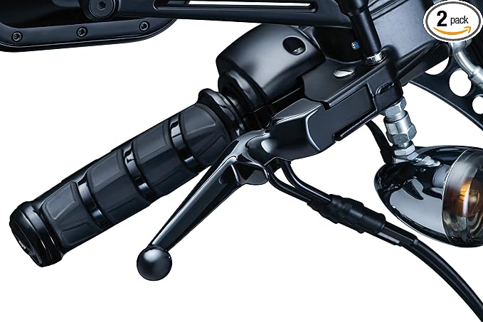 Kuryakyn 1845 Motorcycle Handlebar Accessory: Clutch and Brake Trigger Levers for 1996-2017 Harley-Davidson Motorcycles with Cable Clutch, Gloss Black, 1 Pair