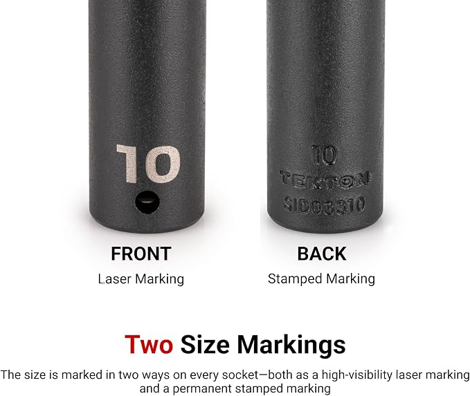 TEKTON 1/4 Inch Drive Impact Socket Set, 13-Piece | SID90105
