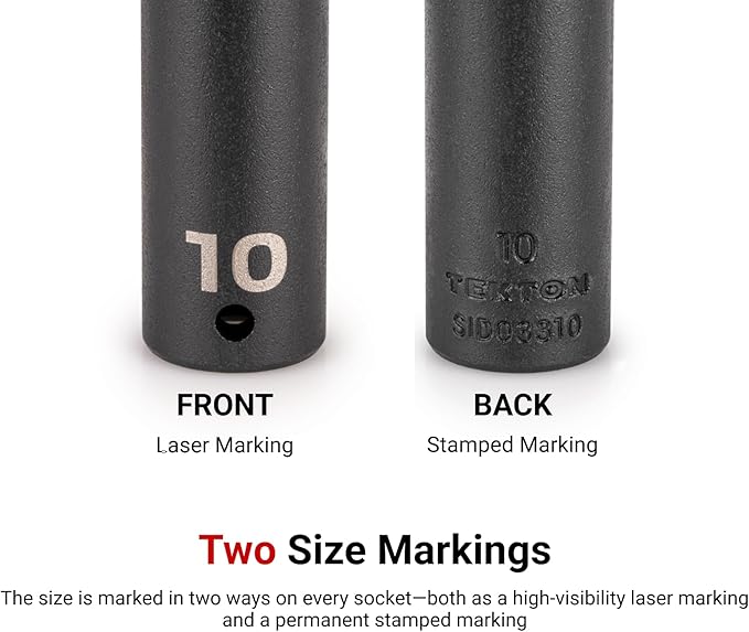 TEKTON 1/4 Inch Drive Impact Socket Set, 16-Piece | SID90103
