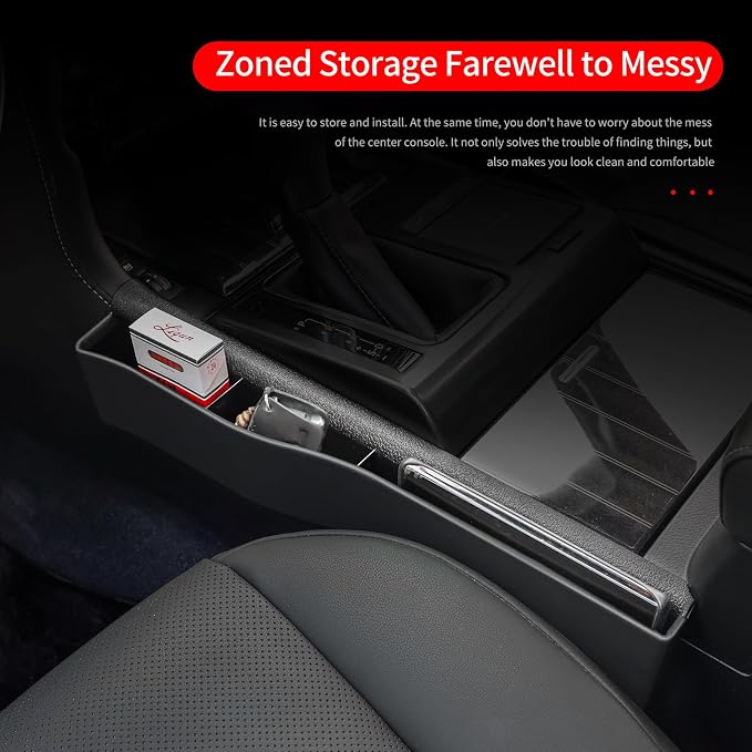 Suitable for 2022-2023 Lexus GX460 Seat Gap Storage Box 400 Central Control Storage Box Modification (2022-2023 Black-Master Driving)