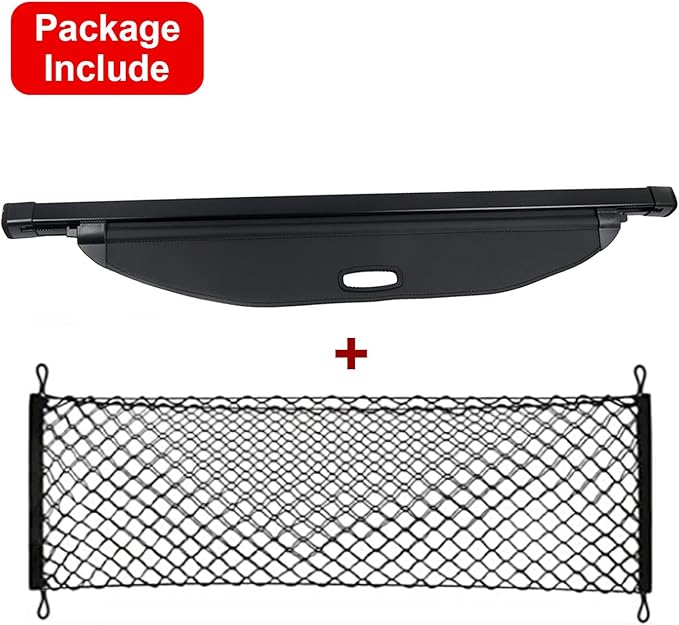 Cargo Cover for Hyundai Santa Fe 2021 2022 2023 Accessories,Leather Retractable Trunk Cover for 2021-2023 Hyundai Santa Fe Accessories Security Shield Shade