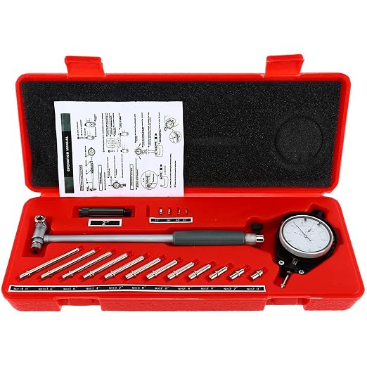 YaeTek 2" - 6" Dial Bore Gauge Set 0.001" Deep Engine Hole Cylinder Measurement Gage Cylinder Dial Bore Indicator Gauge