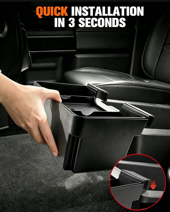 LFOTPP 2-in-1 Hanging Organizer Box for 2019-2026 Chevy Silverado & GMC Sierra 1500|2020-2026 Chevy Silverado &Sierra 2500HD 3500HD Center Console Organizer Accessories(Split-Bench Folding Seat Only)