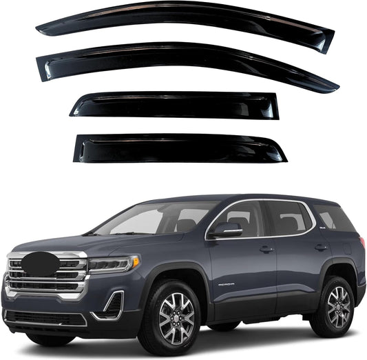 KPY Window Visor Compatible with GMC Acadia 2017-2023, 4PC Rain Guard Side Window Vent Deflectors Tape-On Style, 2017 2018 2019 2020 2021 2022 2023