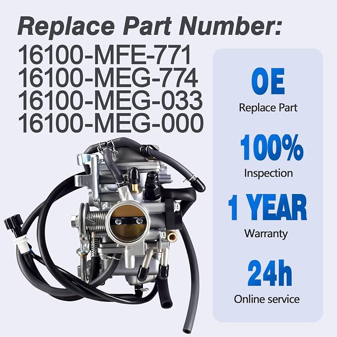 Carburetor Carb Kits Fits for 2004-2009 Honda Shadow Spirit Aero 750 VT750 VT750C Replaces 16100-MFE-771 16100-MEG-774 16100-MEG-033 16100-MEG-000