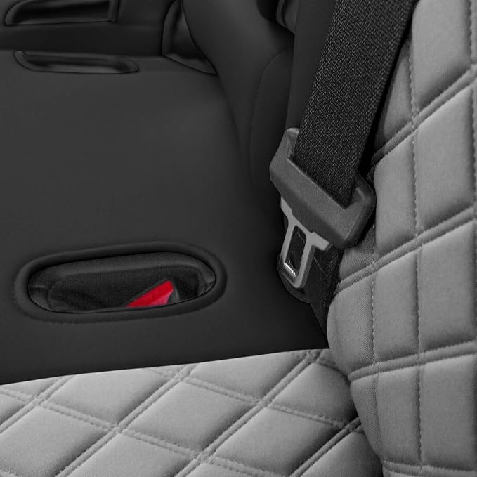 FH Group Custom Fit Car Seat Covers Specifically Made for 2020-2025 Tesla Model Y Ultraflex Neoprene Water Resistant Automotive Seat Covers - Rear Set Gray