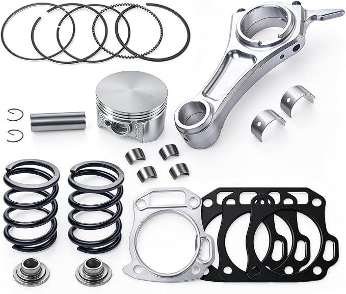 Billet Rod（3.308）With 70mm Flat Top Piston Kit for the Harbor Freight Predator 212cc Hemi and Non-Hemi versions Engine