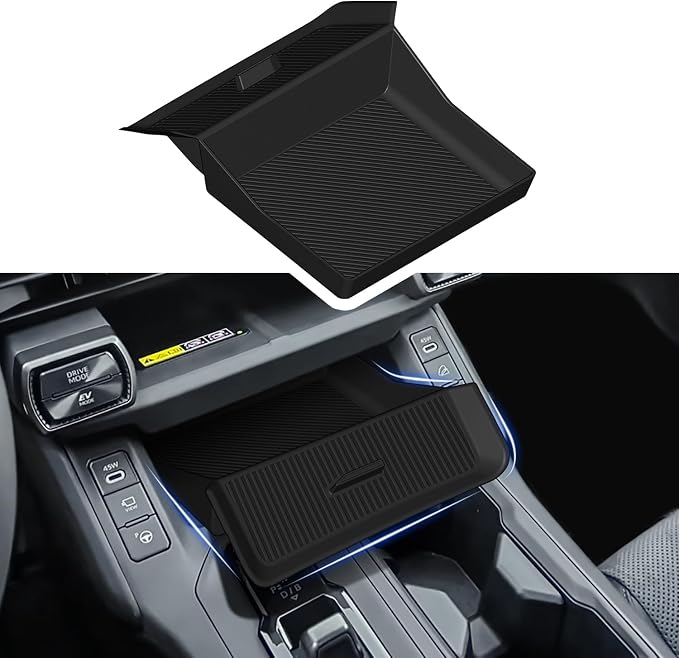 Silicone Drawer Style Central Console Storage Box for Toyota RAV4 2026 XSE SE Limited, Center Console Organizer Tray for RAV4 Interior Accessories