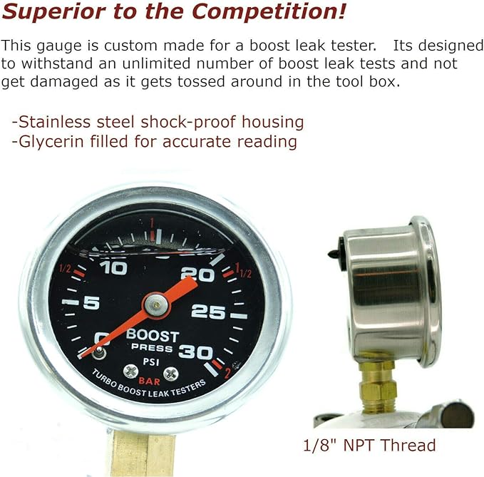 Small Aluminum Boost Leak Testers (Shop Kit Multi Size 2" 2.25" 2.5" 2.75" 3")