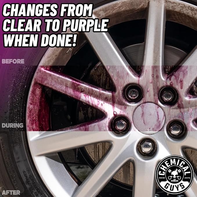 Chemical Guys Two Face Wheel Cleaner, Color Changing Wheel Cleaner, Safe for Cars, Trucks, SUVs, Motorcycles, RVs & More, Extra Large Size 32 fl oz - CLD30332
