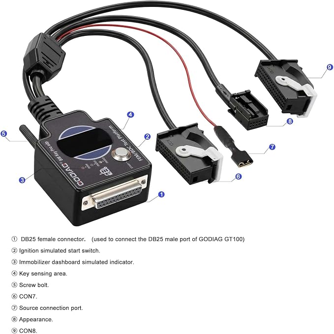 GODIAG FEM BDC Test Platform, OBD2 Diagnostic Interface for Solder-Less Module Data Backup & Synchronization Check