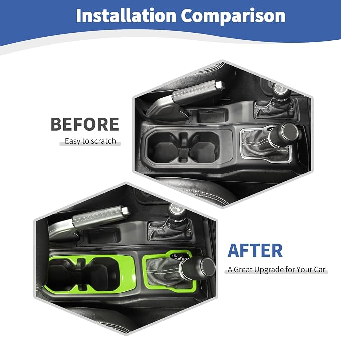RT-TCZ for Wrangler JL Interior Trim Kit Compatible with Jeep Wrangler JL JLU Gladiator JT 2018-2023 Green Interior Accessories 23pcs