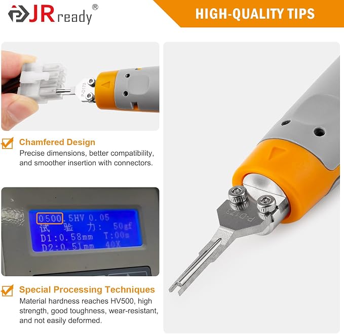 JRready ST5344 Pin Removal Tools Mini-Fit Jr Extraction Tool Micro-Fit .062 .093 Molex Pin Extractor Tool Metri-Pack AMP Mate-N-Lok Amphenol RT360 Series Connectors Terminal Release Tool Kit 11PCS