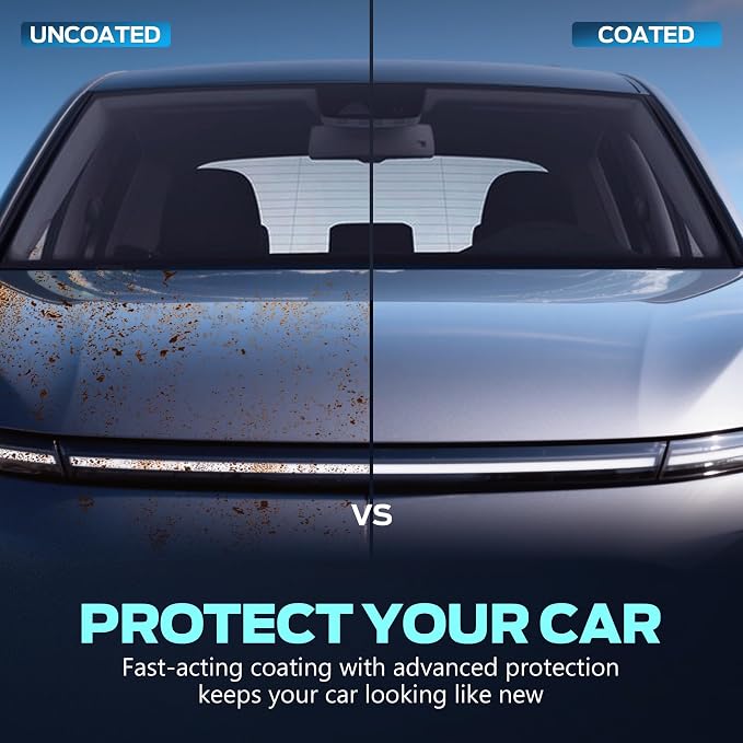 Premium Ceramic Coating for Cars- Quick Effect Coating Agent - Car Coating Spray, Suitable for cars, pickup trucks, RVs, motorcycles, etc. Fast Application for Long-Lasting Shine & Protection
