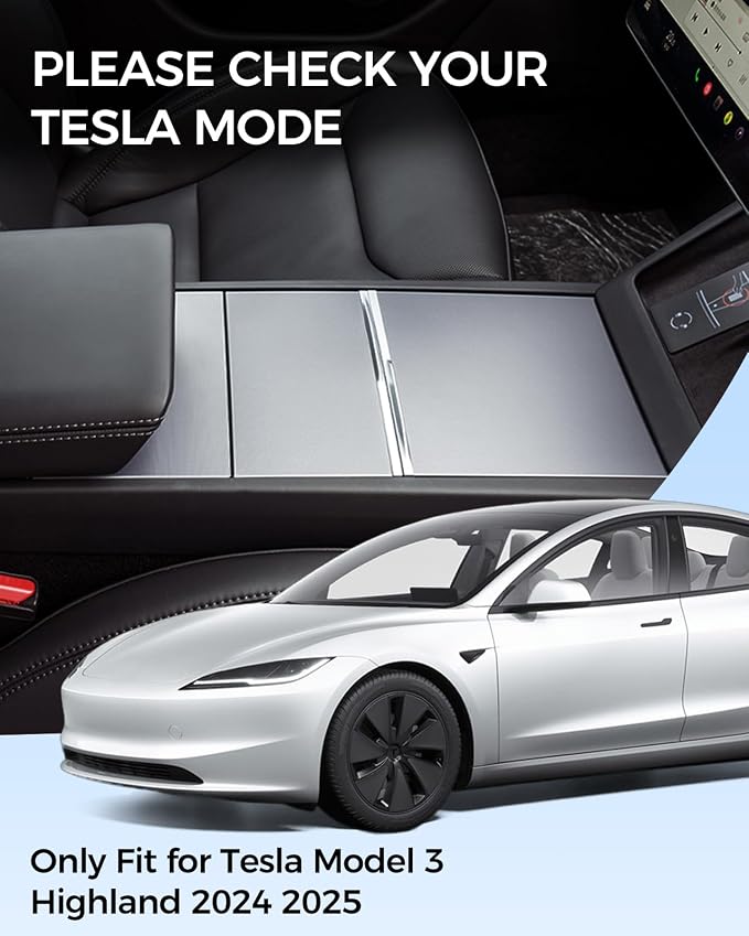 KYX Upgrade Center Console Organizer Tray for Tesla Model 3 Highland 2024 2025,4 Car Organizer Trays & 1 Center Console Cup Holder,Hidden Storage 5 Pcs for Tesla Model 3 Accessories 2024 2025