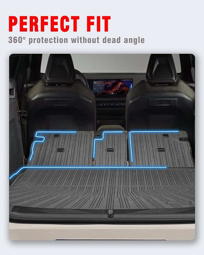 Cargo Liners Backrest Mat for BMW X3 Accessories 2025 with Hook&Loop Rear Trunk Mat Rear Seat Back Cover Protector All Weather Anti-Slip Split Dog Liner 4 PCS