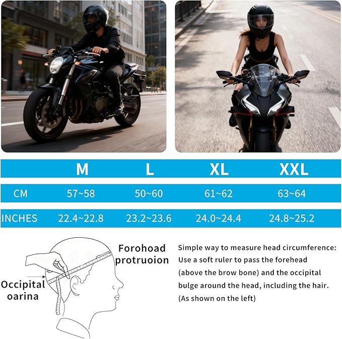 Motorcycle Bluetooth Modular Helmet, DOT FMVSS-218 Approved Flip Up Full Face Motorcycle Dual Visor Helmet, with Dual Speakers and Microphone, for Adults Men and Women